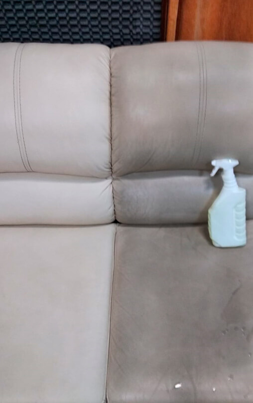 Чистка дивана из натуральной кожи